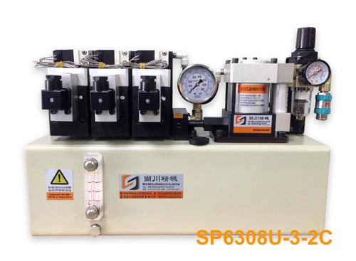 Front view of pneumatic pump assembly-6308U-3-2CD