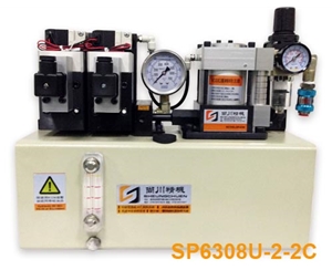 Pneumatic Pump Assembly-SP6308U-2-2C Front Diagram